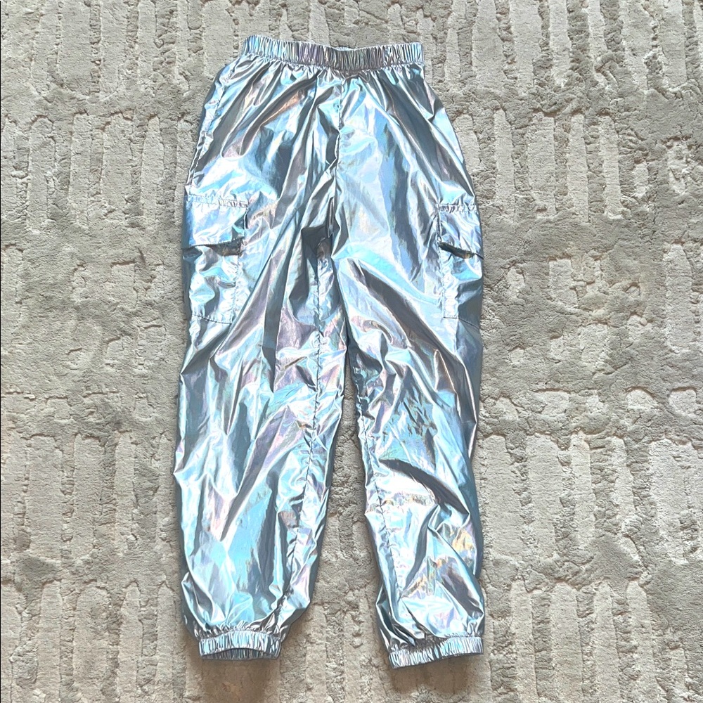 SHEIN Silver Kids Cargo Jogger Pants 9Y